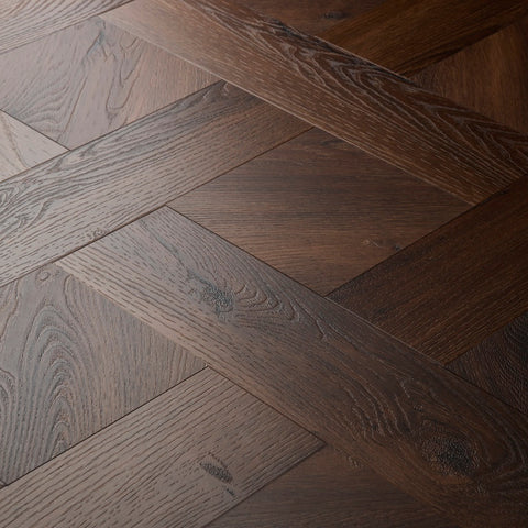 Basket Weave LVT Flooring Elements Inspirations Mahogany