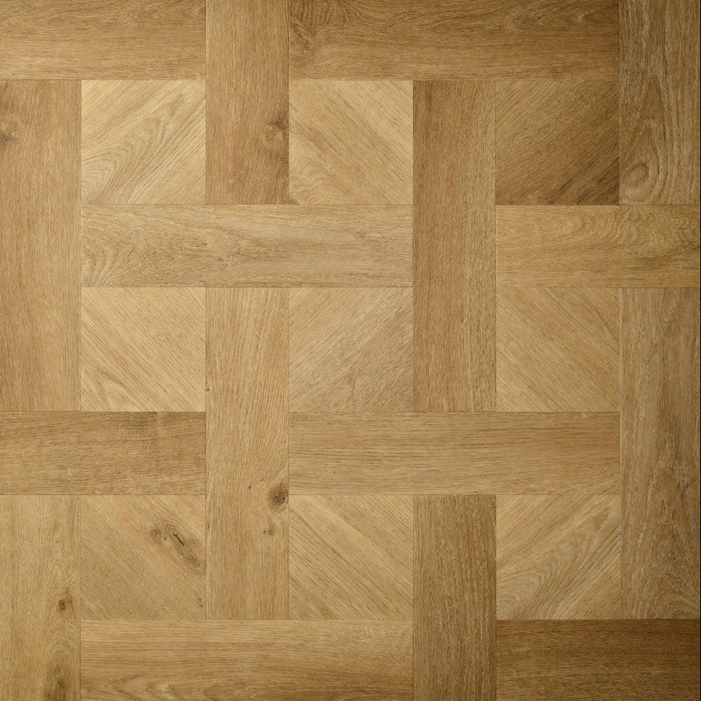 Elements Inspirations Basket Weave LVT flooring in Natural Oak