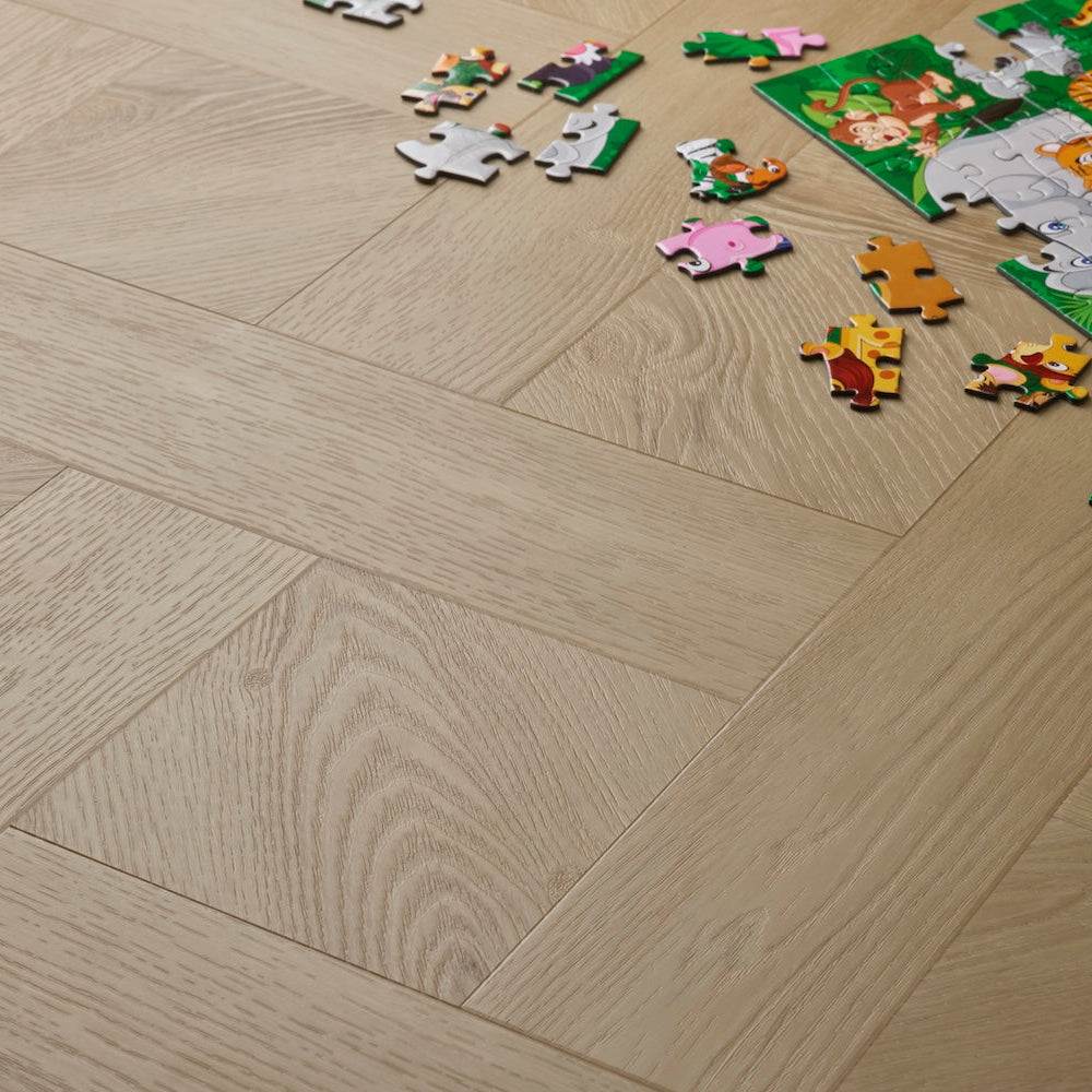 Basket Weave LVT Flooring Elements Inspirations Sandy Oak - (SAMPLE)