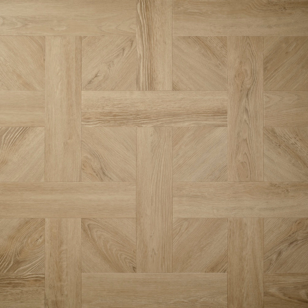 Elements Inspirations Basket Weave LVT flooring in Sandy Oak