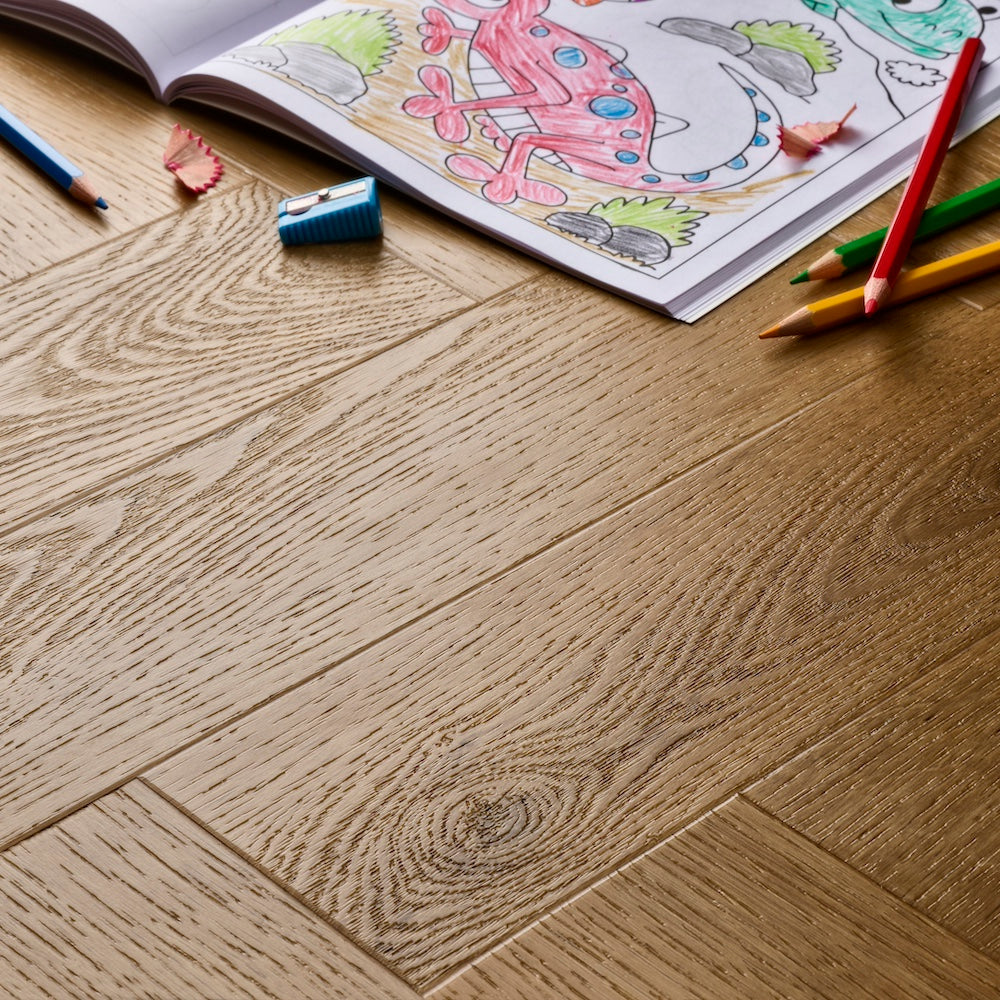 Elements Inspirations Herringbone Barn Oak EIH07 Glue Down LVT Vinyl Flooring - (SAMPLE)