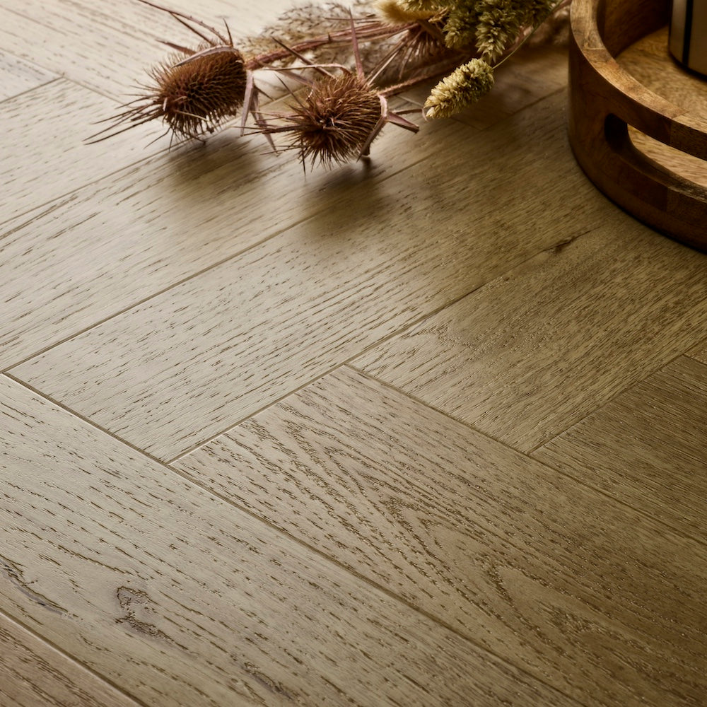 Elements Inspirations Herringbone Classic Oak EIH09 Glue Down LVT Vinyl Flooring - (SAMPLE)