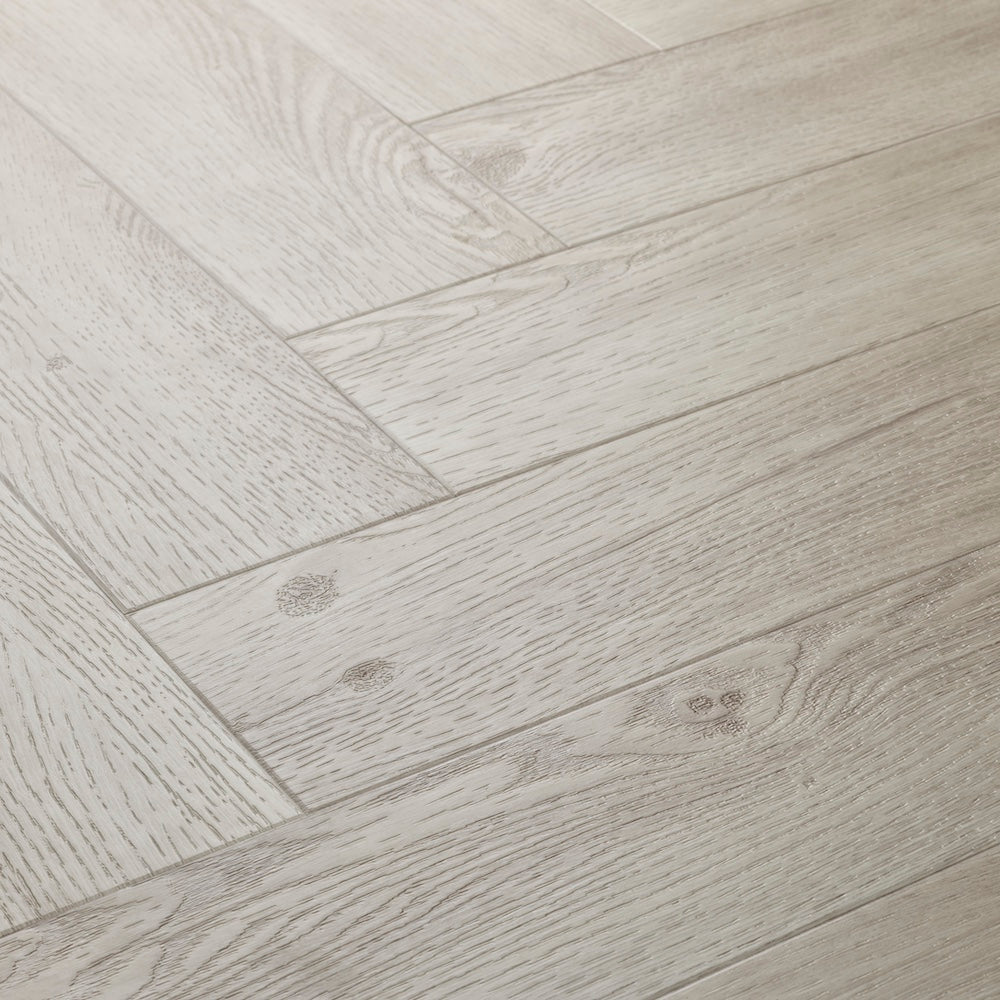 Elements Inspirations Herringbone White Ash EIH11 Glue Down LVT Vinyl Flooring