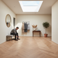 Lusso Uniqo Herringbone Natural Brushed & Lacquered Engineered Oak - Hallway