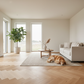 Lusso Uniqo Herringbone Natural Brushed & Lacquered Engineered Oak - Living Room