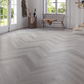 Lusso Brescia Cliffhaven Oak Herringbone SPC Click Vinyl Flooring - (SAMPLE)