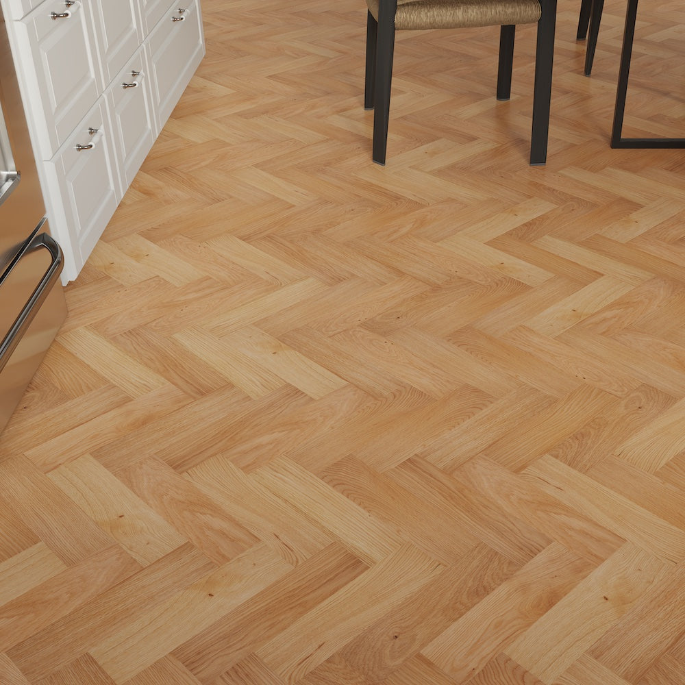 Lusso Capri Ashwood Oak Herringbone Engineered Wood Flooring