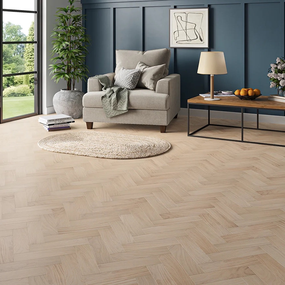 Lusso Capri Fernwood Oak Herringbone Engineered Wood Flooring