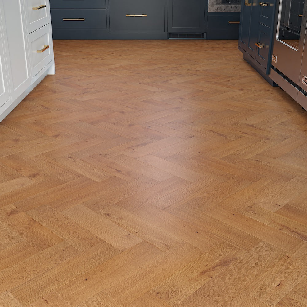 Lusso Capri Harbor Oak Herringbone Engineered Wood Flooring