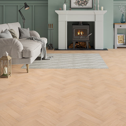 Lusso Capri Origin Oak Herringbone Engineered Wood Flooring