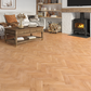 Lusso Capri Glenwood Oak Herringbone Engineered Wood Flooring - (SAMPLE)