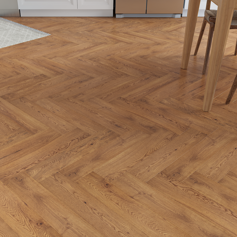 Lusso Capri Trailside Oak Herringbone Engineered Wood Flooring