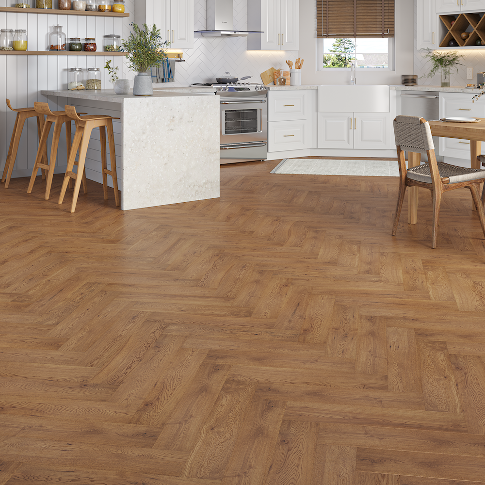 Lusso Capri Trailside Oak Herringbone Engineered Wood Flooring