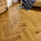 Lusso Carrara Luxe Golden Oak Herringbone Engineered Wood Flooring - (SAMPLE)