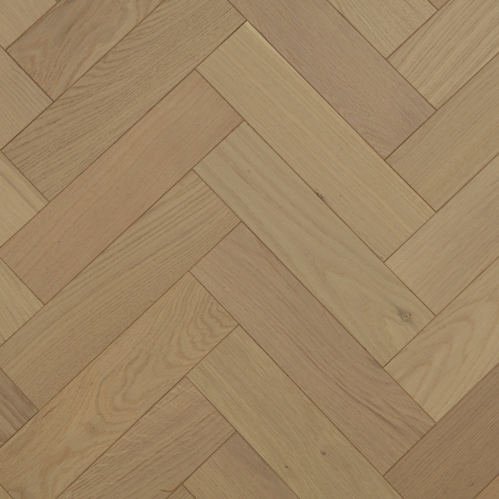 Lusso Carrara Luxe Invisible Oiled Oak Herringbone Engineered Wood Flooring