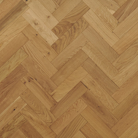 Lusso Carrara Luxe Natural Brushed & Oiled Oak Herringbone Engineered Wood Flooring