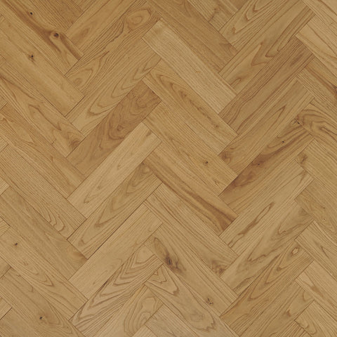 Lusso Carrara Luxe Natural Lacquered Oak Herringbone Engineered Wood Flooring