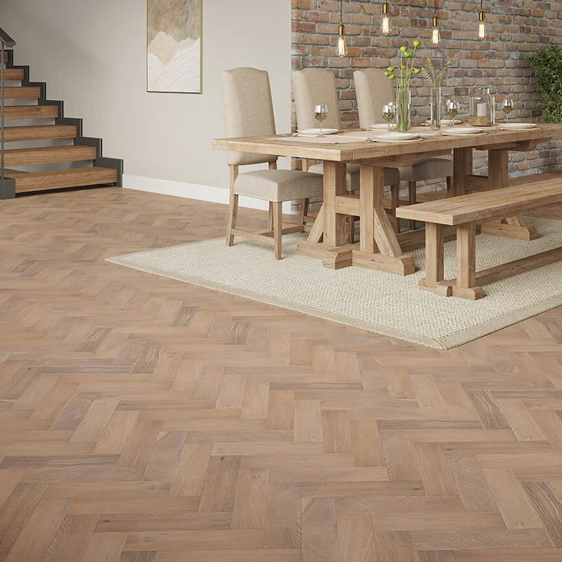 Lusso Carrara Luxe Tivoli Herringbone Engineered Oak - (SAMPLE)