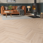 Lusso Ercolano Heather Oak Herringbone SPC Click Vinyl Flooring - (SAMPLE)