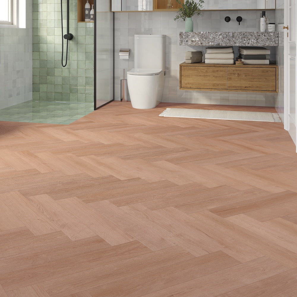 Ercolano Wildscape Oak Herringbone SPC Click Vinyl Flooring - (SAMPLE)