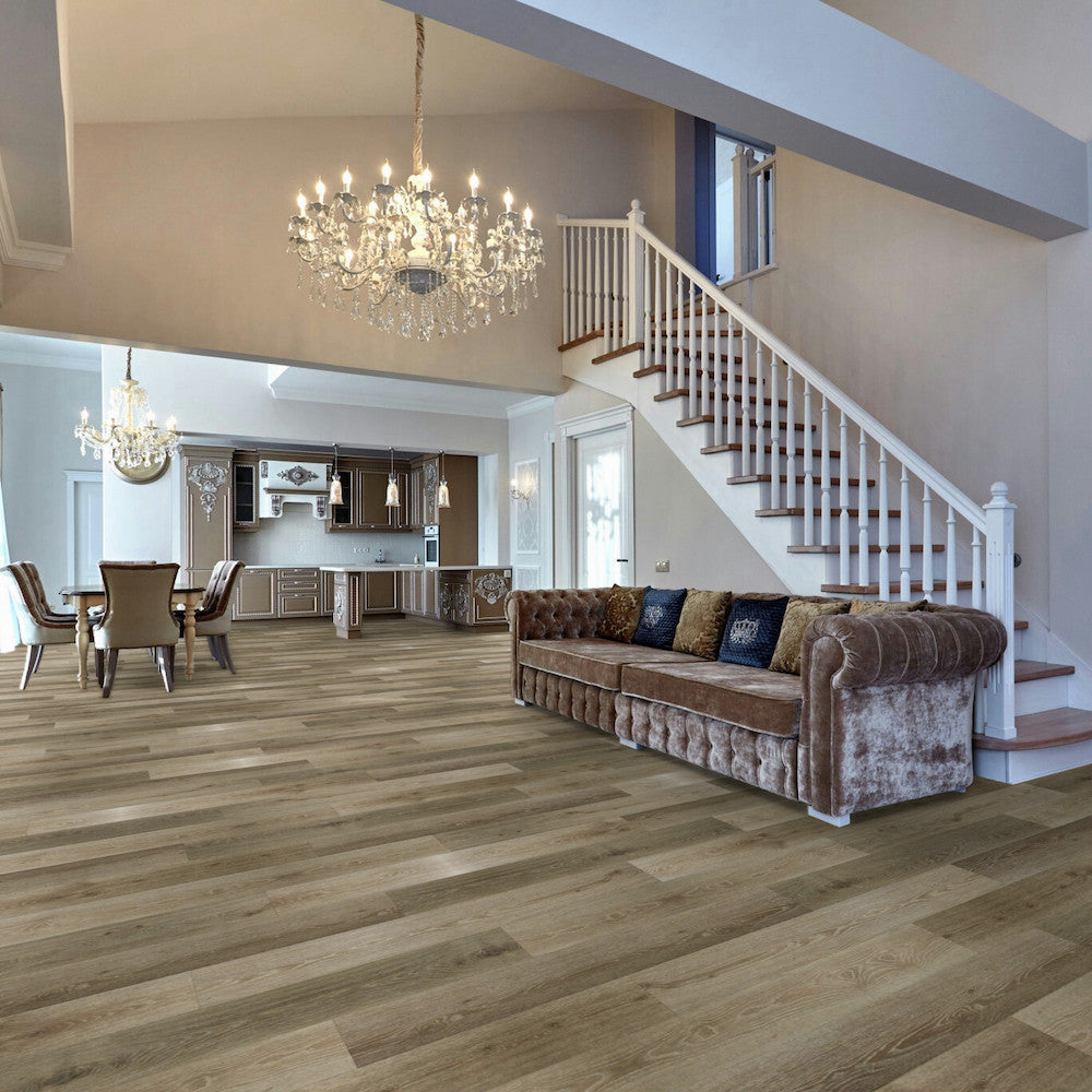 Lusso Ferrara Drift Oak Plank Glue Down LVT Vinyl Flooring - (SAMPLE)