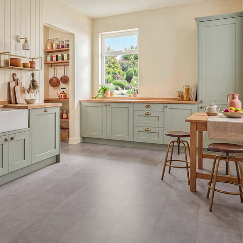 Lusso Flooring Courtyard LVT Tile — Portland Stone