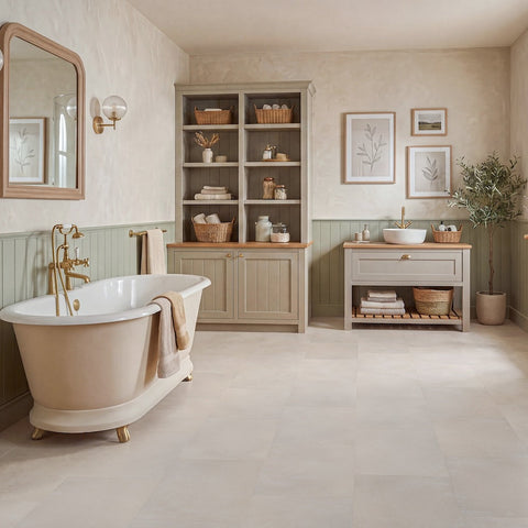 Lusso Flooring Courtyard LVT Tile — Shoreline Grey