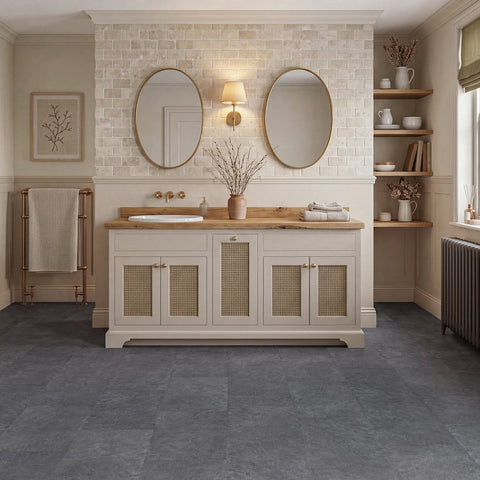 Lusso Flooring Courtyard LVT Tile — Westmorland Slate