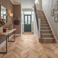 LVT Herringbone flooring in Burnished Oak — 76.2mm wide, 2.5mm thick