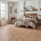 LVT Herringbone flooring in Ivory Brush — 76.2mm wide, 2.5mm thick