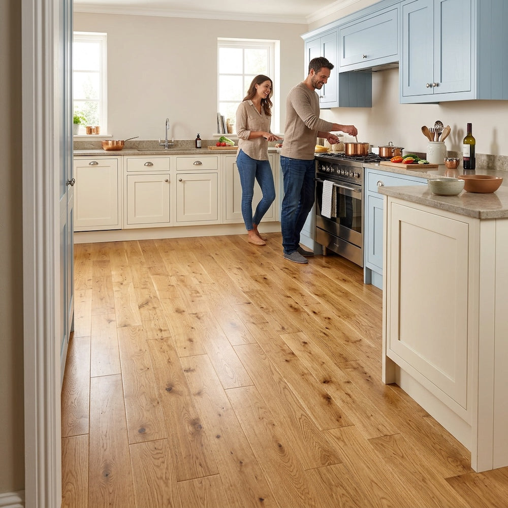 Lusso Flooring Florence Lacquered Solid Oak Flooring 150mm