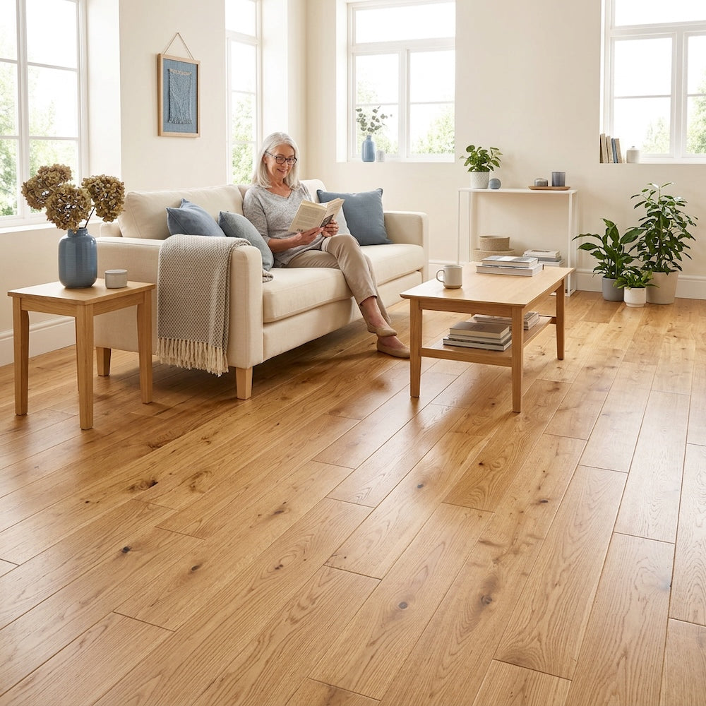 Lusso Flooring Florence Lacquered Solid Oak Flooring 150mm