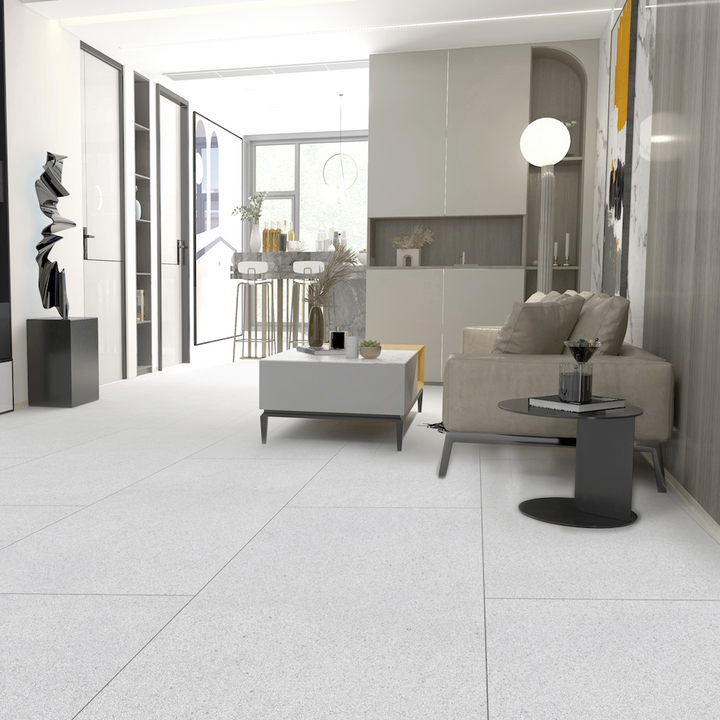 Lusso Matera Tile Frosted Stone Click Luxury Vinyl Flooring
