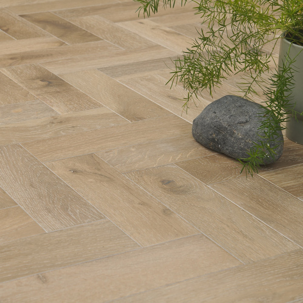 Lusso Novara Luxe Downy Herringbone Engineered Oak - (SAMPLE)