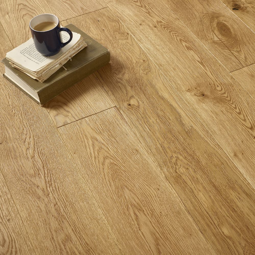 Lusso Novara Luxe Natural Brushed UV Lacquered Oak Engineered Wood Flooring - (SAMPLE)