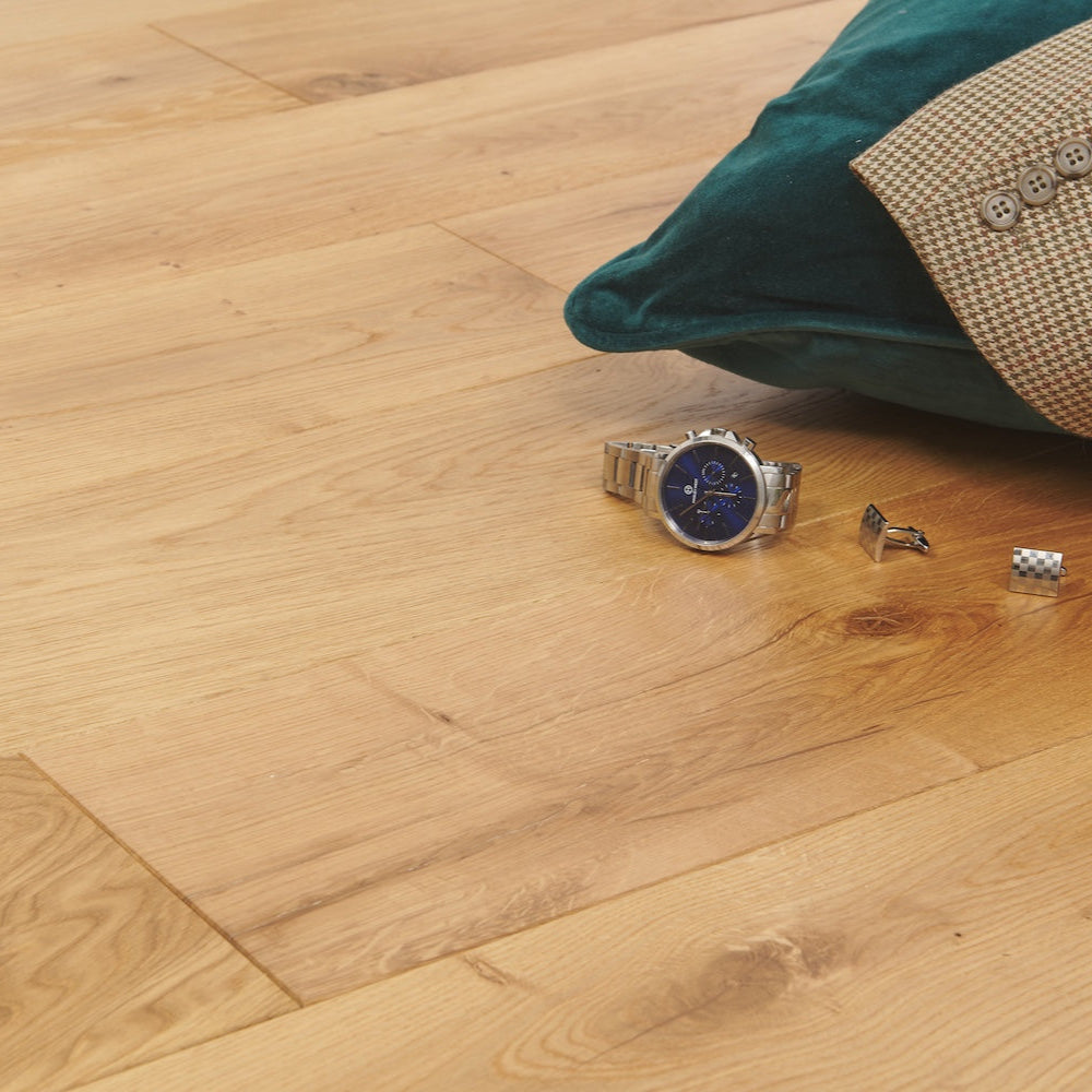 Lusso Novara Luxe Natural Brushed UV Oiled Oak Engineered Wood Flooring