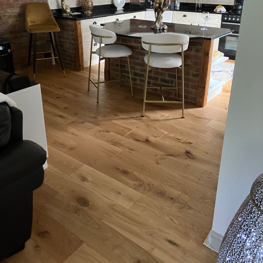 Lusso Novara Luxe Natural Brushed UV Oiled Oak Engineered Wood Flooring