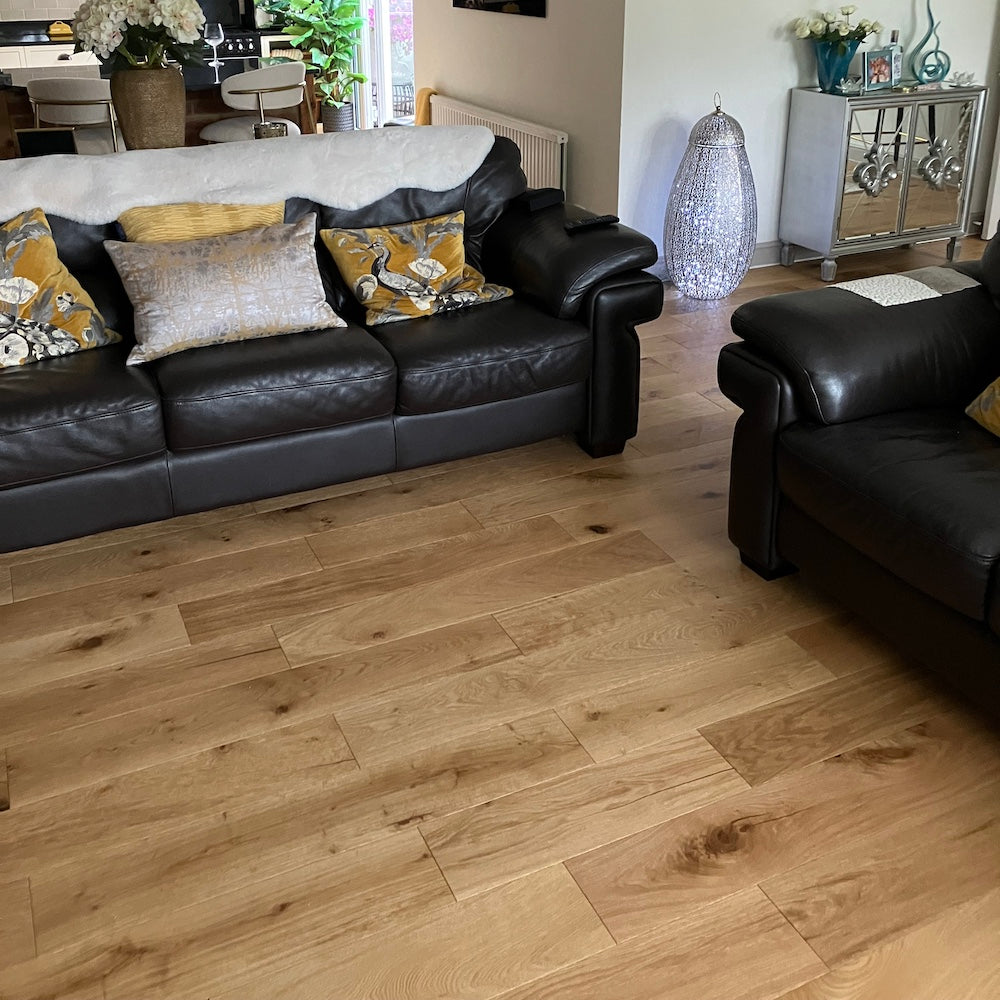 Lusso Novara Luxe Natural Brushed UV Oiled Oak Engineered Wood Flooring