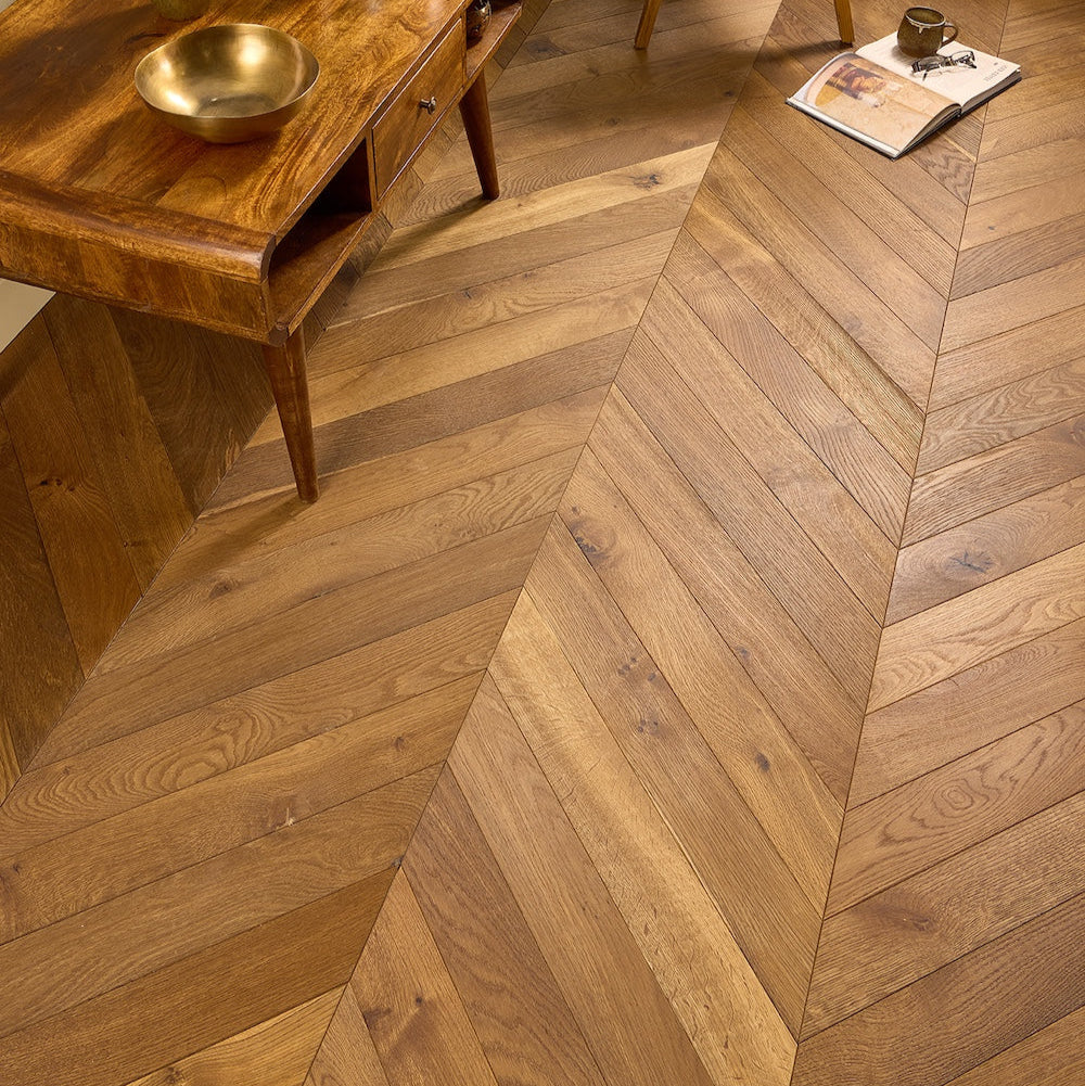 Lusso Palermo Char Oak Chevron Engineered Flooring