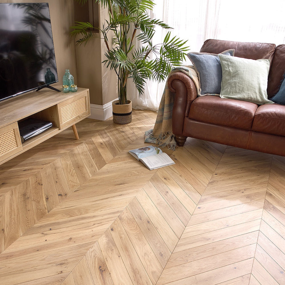 Lusso Palermo Phantom Oak Chevron Engineered Flooring