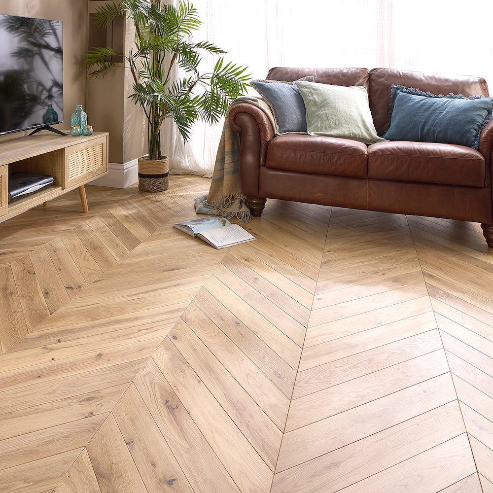 Lusso Palermo Phantom Oak Chevron Engineered Flooring