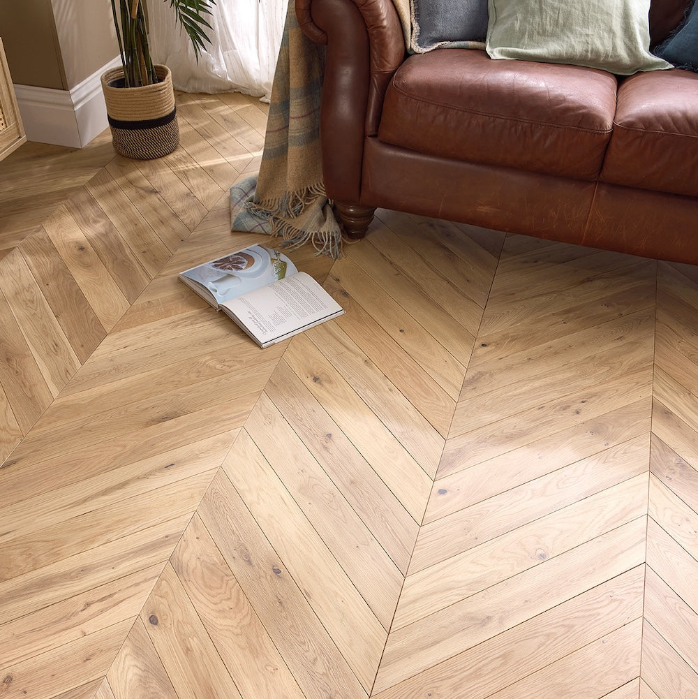 Lusso Palermo Phantom Oak Chevron Engineered Flooring