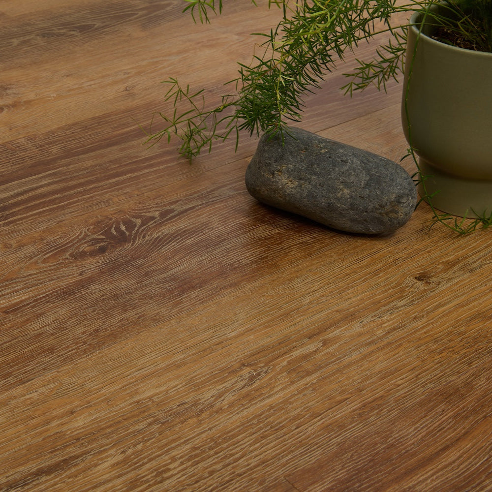 Lusso Portofino Carved Oak Glue Down LVT Vinyl Flooring - (SAMPLE)