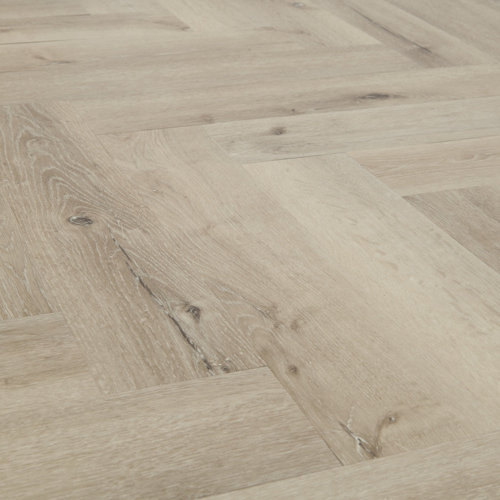 Lusso Portofino Herringbone Featured Spruce SPC Click Vinyl Flooring