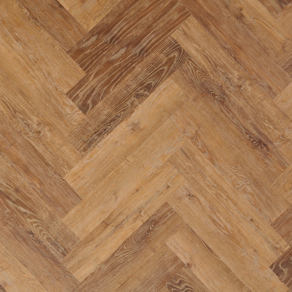 Lusso Portofino Herringbone Norwegian Oak Glue Down LVT Vinyl Flooring