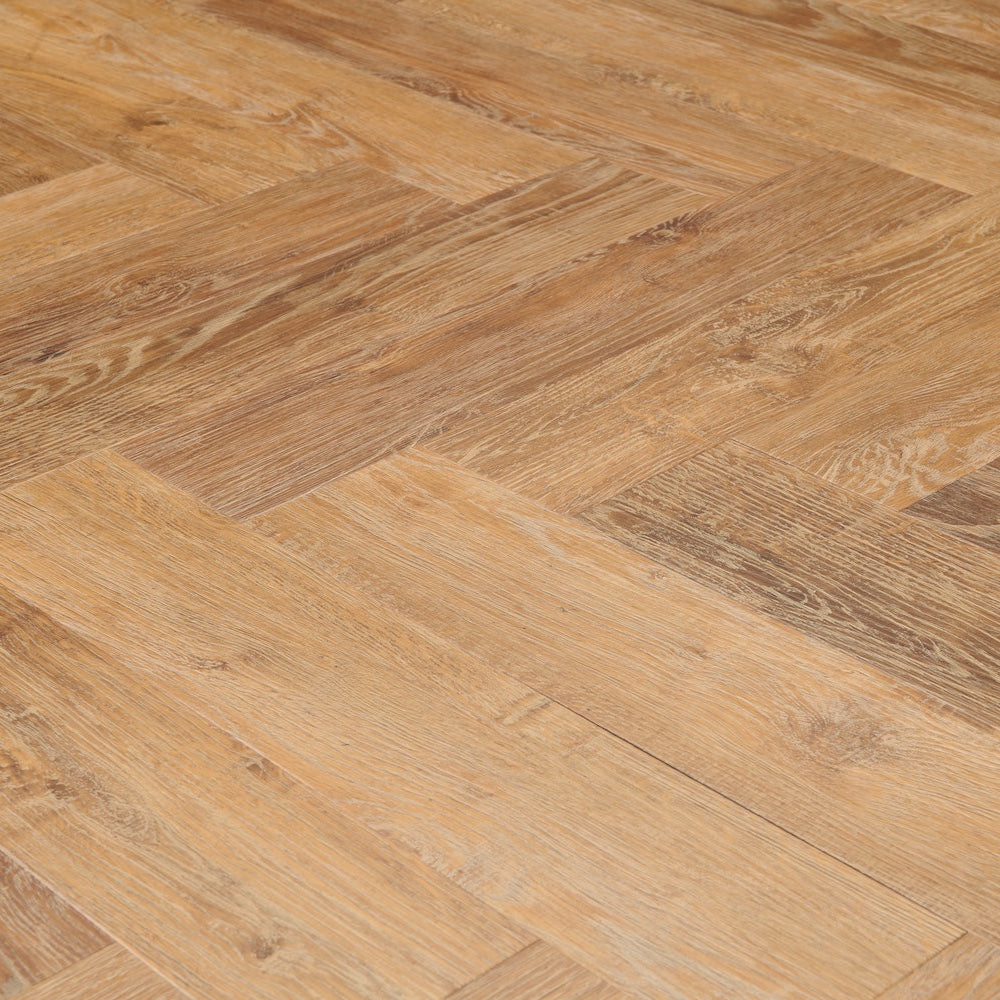 Lusso Portofino Herringbone Norwegian Oak Glue Down LVT Vinyl Flooring