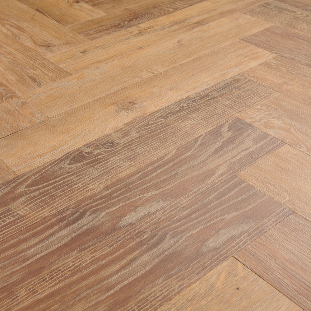 Lusso Portofino Herringbone Norwegian Oak Glue Down LVT Vinyl Flooring