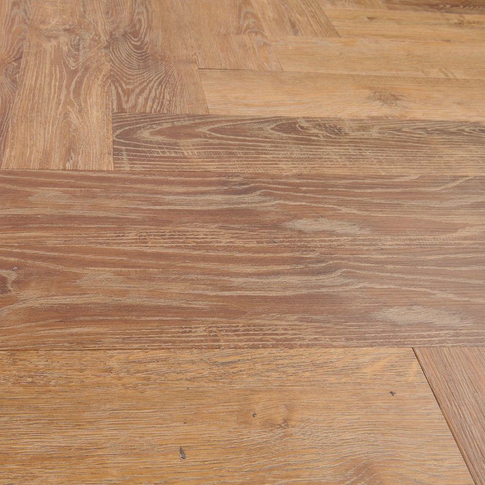 Lusso Portofino Herringbone Norwegian Oak Glue Down LVT Vinyl Flooring