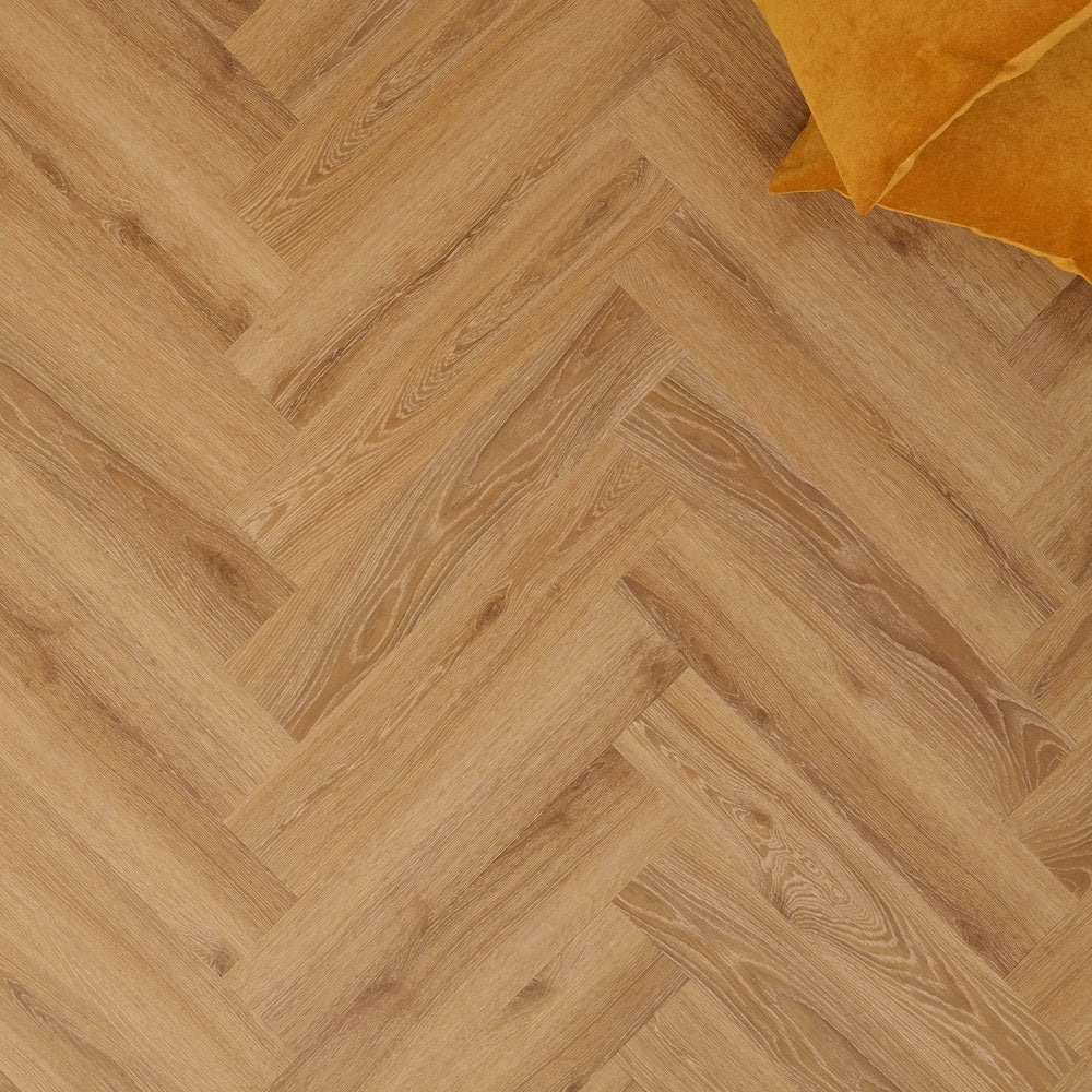 Lusso Portofino Herringbone Sunshine Oak SPC Click Vinyl Flooring