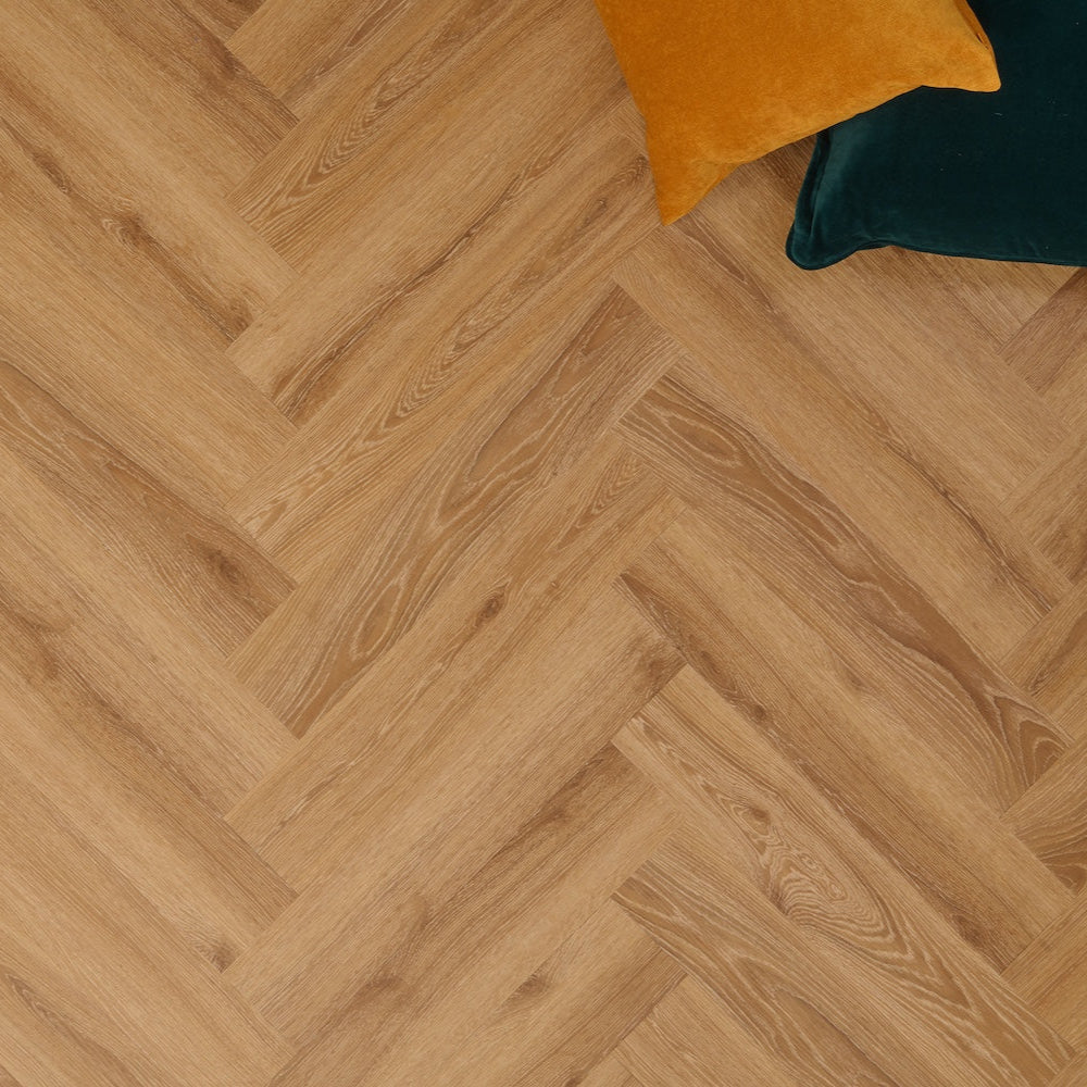 Lusso Portofino Herringbone Sunshine Oak SPC Click Vinyl Flooring